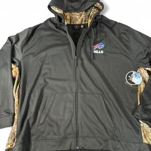 Black NWT Buffalo Bills NFL x Dunbrooke Realtree Camo Full Zip Up Hoodie